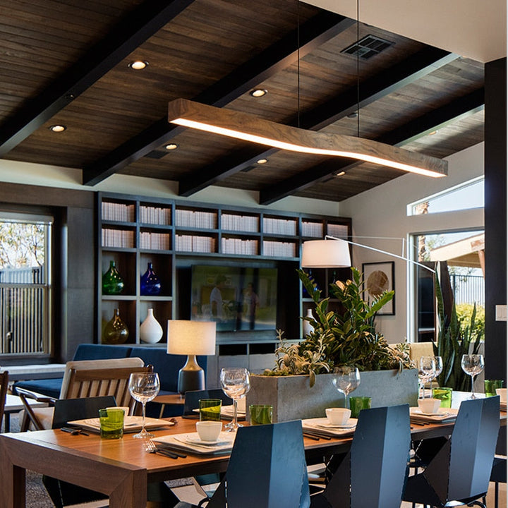 lustre en bois flotte design
