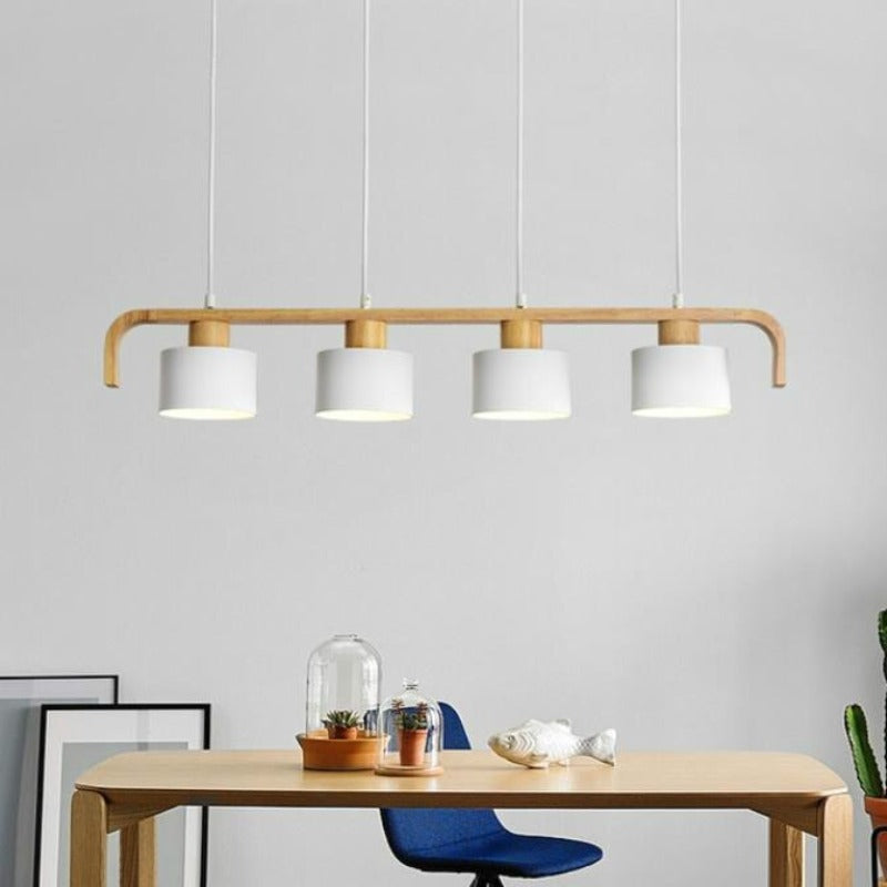 suspension luminaire bois