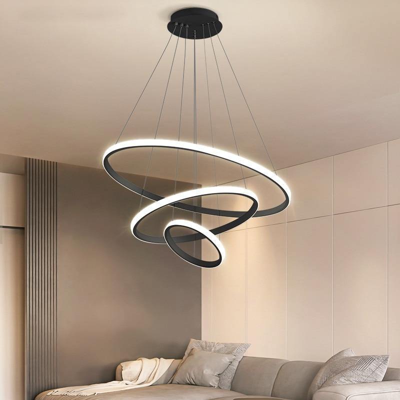 Lustre aérien LED ultra design noir - Onil Lustre aérien LED ultra design noir - Onil