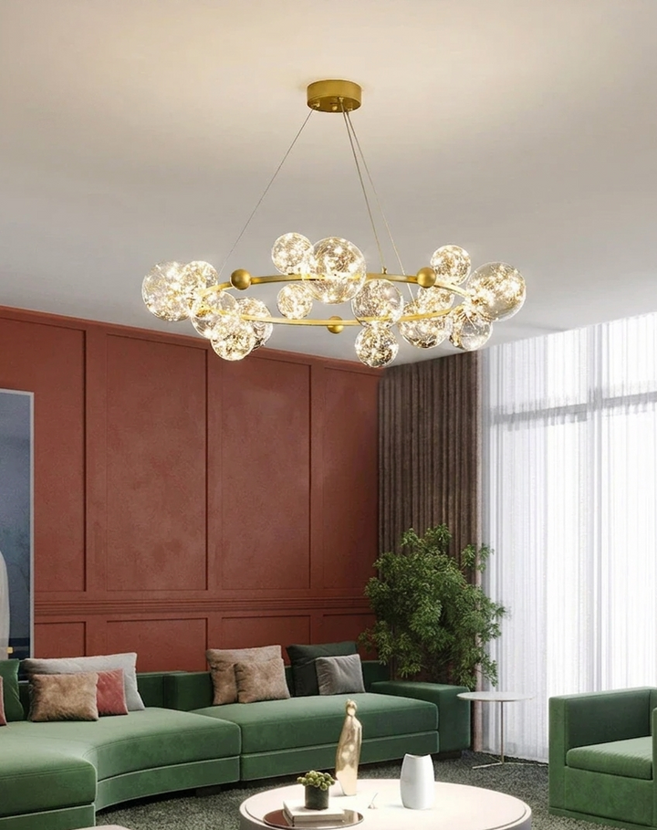 Lustre Doré Pour Salon | MAGIC