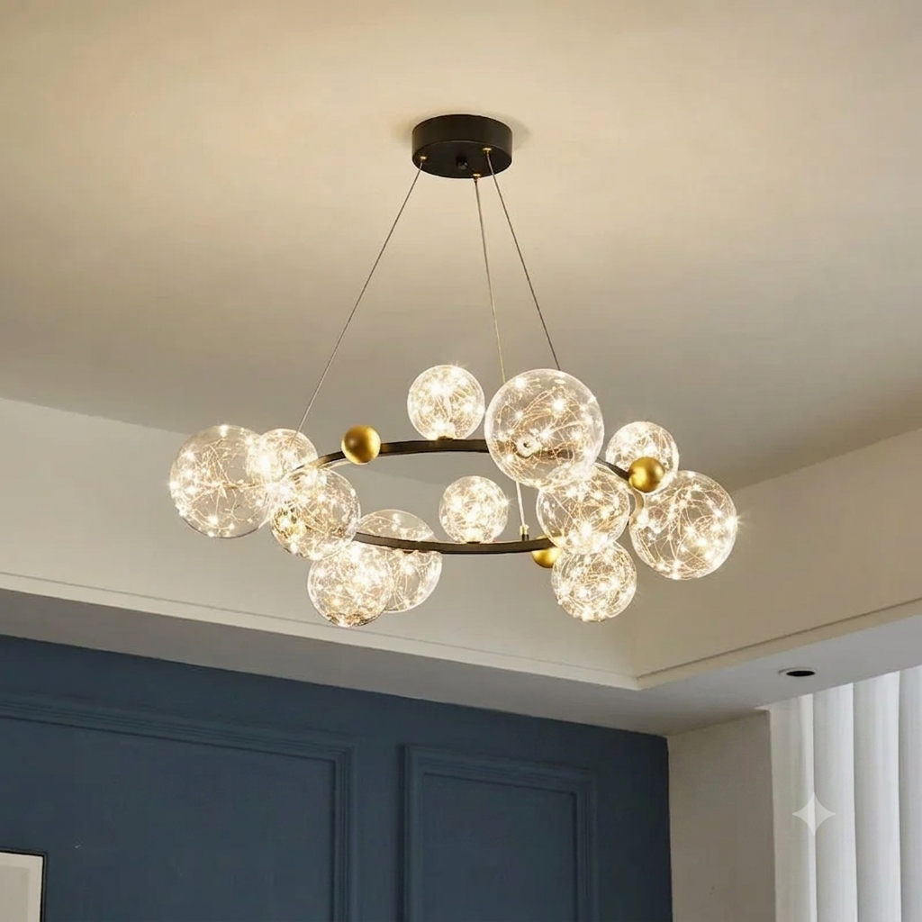 Lustre Noir Pour Salon | MAGIC