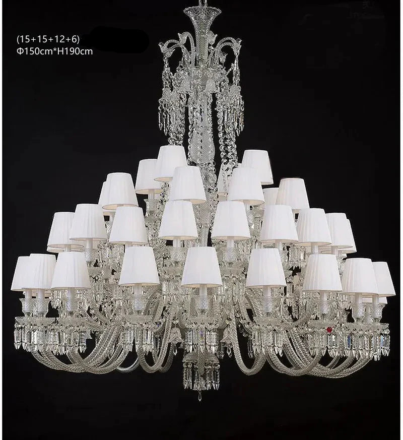 Lustre Luxe Art Déco En Cristal