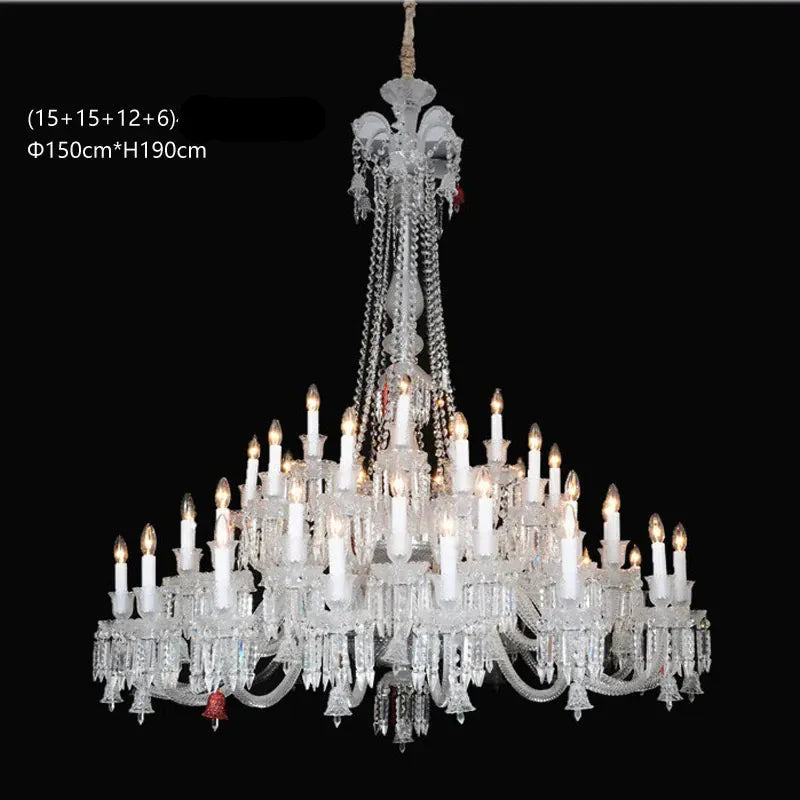 Lustre Luxe Art Déco En Cristal