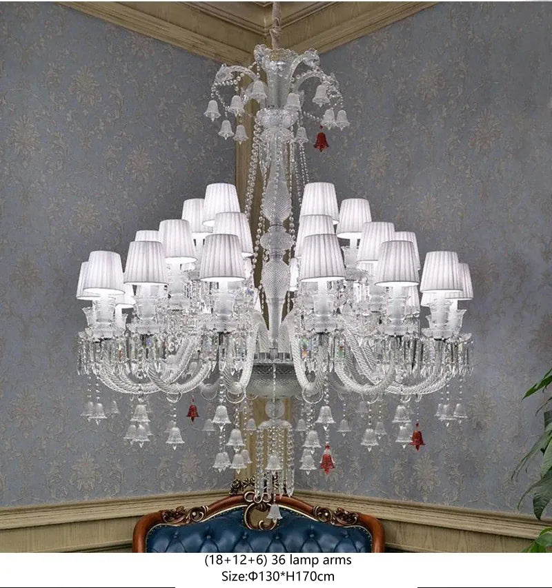 Lustre Luxe Art Déco En Cristal