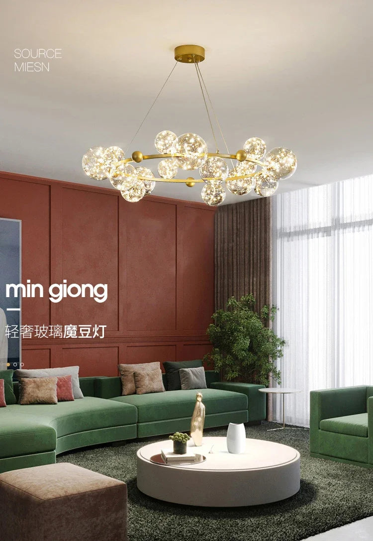 Lustre Doré Pour Salon | MAGIC
