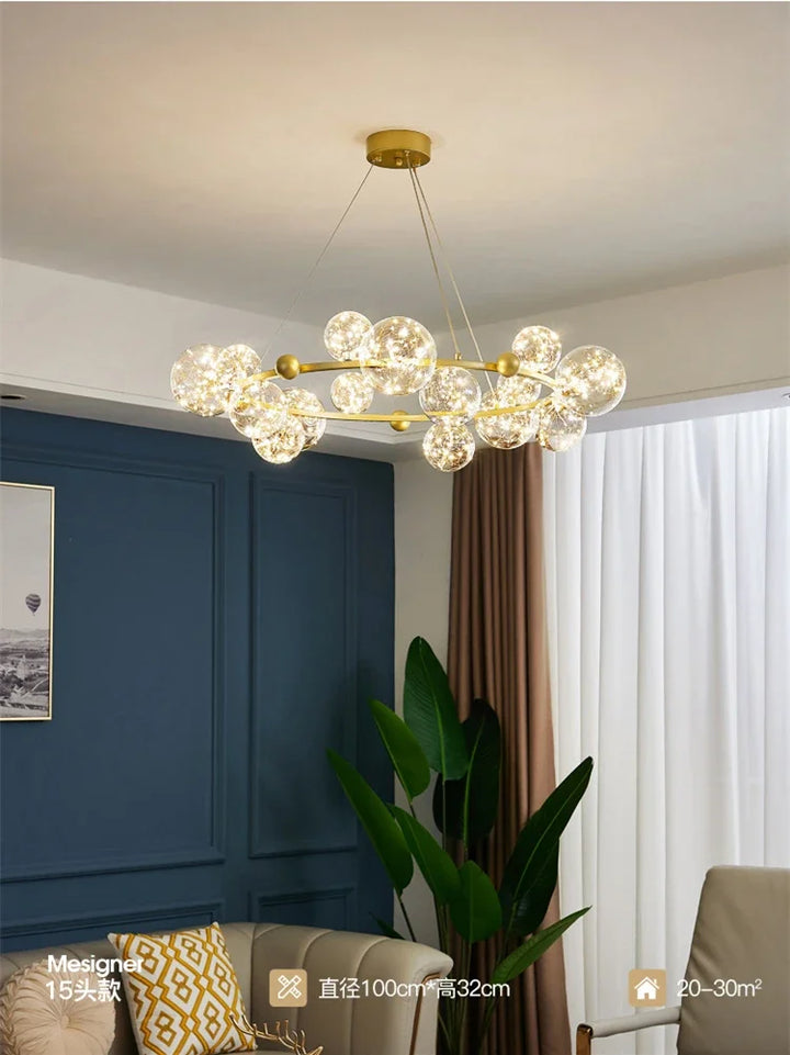 Lustre Doré Pour Salon | MAGIC