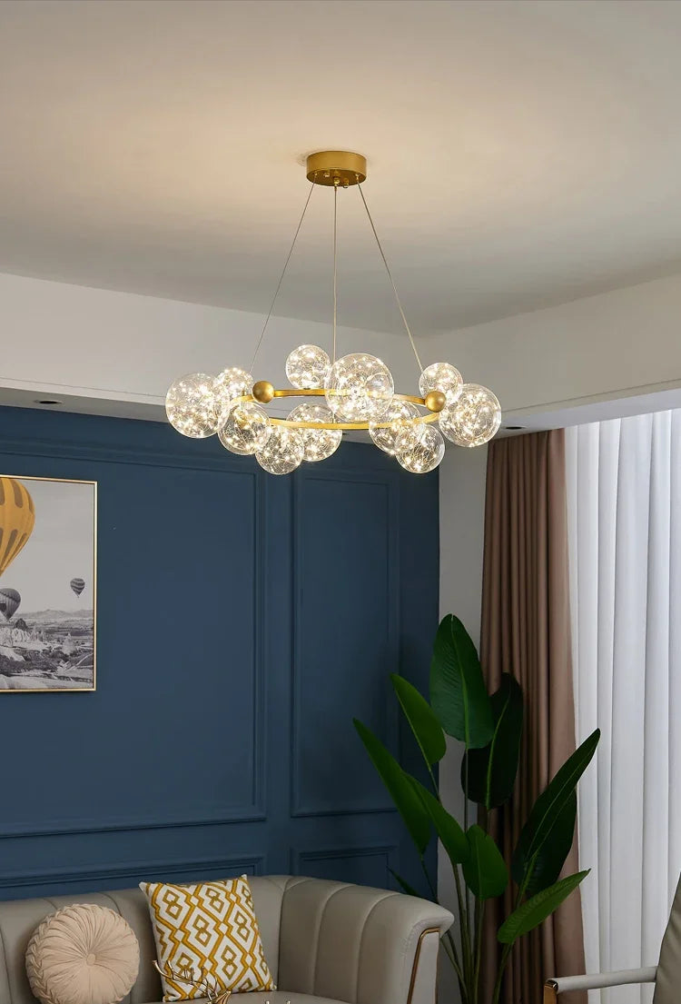 Lustre Doré Pour Salon | MAGIC