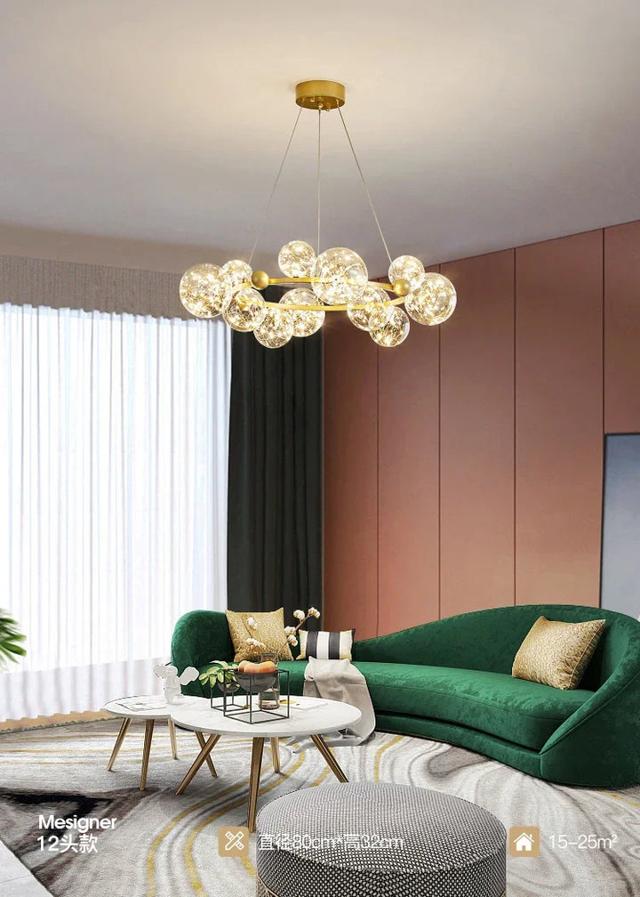 Lustre Doré Pour Salon | MAGIC