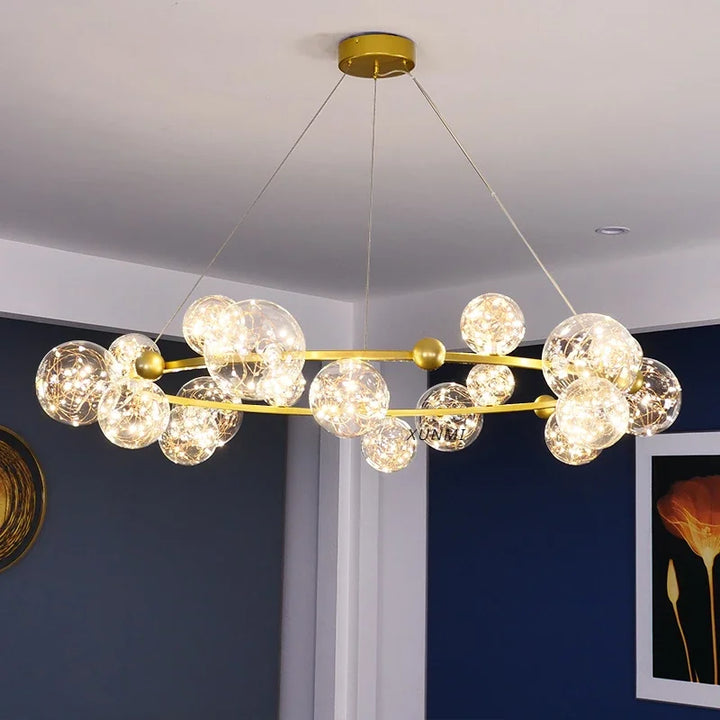 Lustre Doré Pour Salon | MAGIC