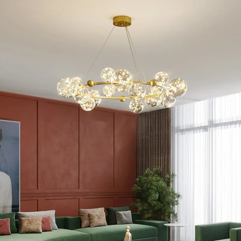 Lustre Doré Pour Salon | MAGIC