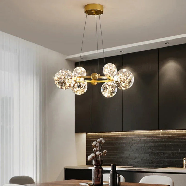 Lustre Doré Pour Salon | MAGIC