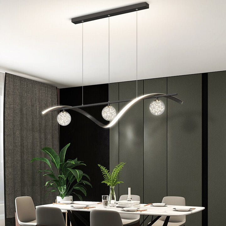 lustre noir design salle a manger