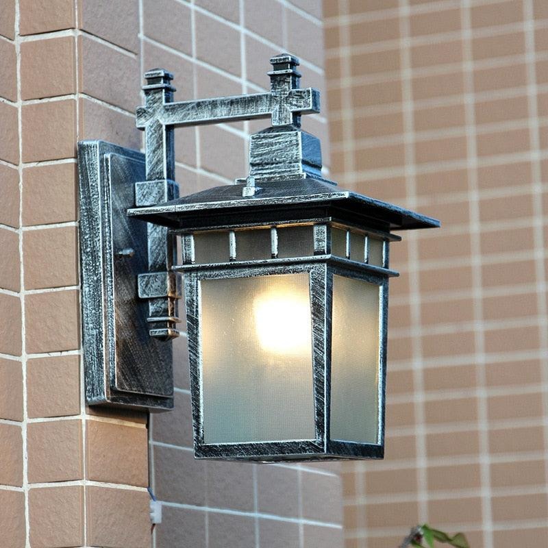 ENEA Lanterne Lampe Murale Extérieure Jardin 2401-B5R noir-or