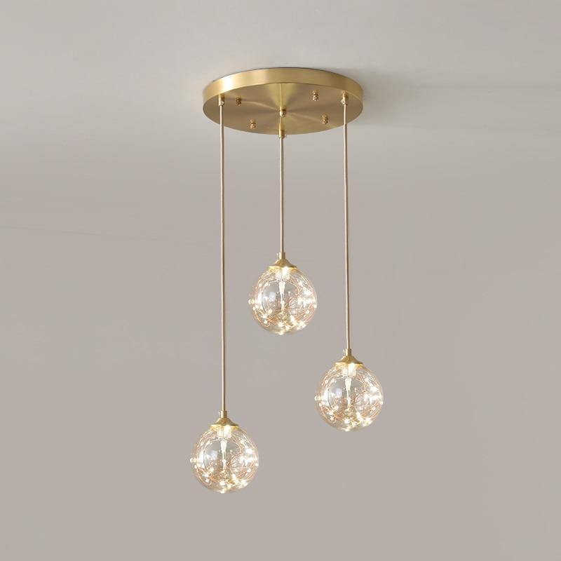Suspension Setengah 3 lampes, abat-jour ronds Suspension Setengah 3 lampes, abat-jour ronds